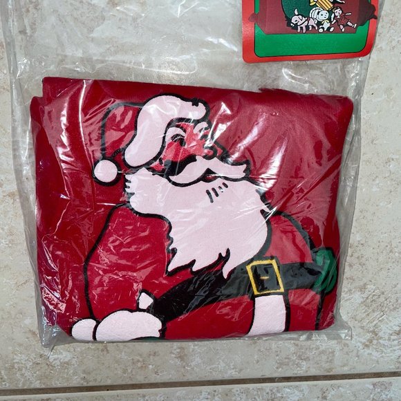 SANTA CLAUS GIFT TOY BAG SACK FLANNEL CHRISTMAS COSTUME ACCESSORY NEW - Picture 5 of 7